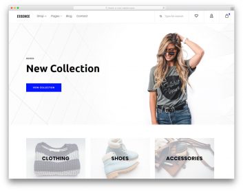 Ecommerce website sample showcasing a modern and intuitive design for online shopping.
