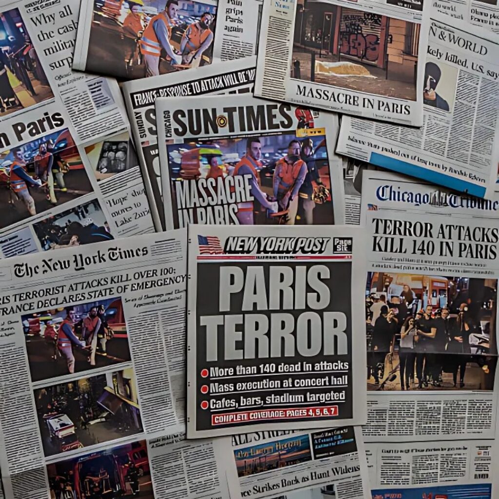 Stack of newspaper headlines symbolizing powerful media coverage and brand visibility through online marketing and PR services in India