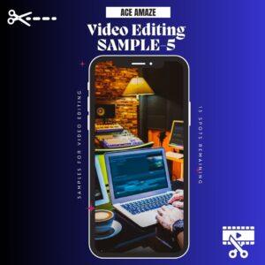 A creative graphic featuring a smartphone displaying a video editor working on a laptop in a studio, promoting professional video editing and social media marketing from a top digital marketing company in Dehradun.