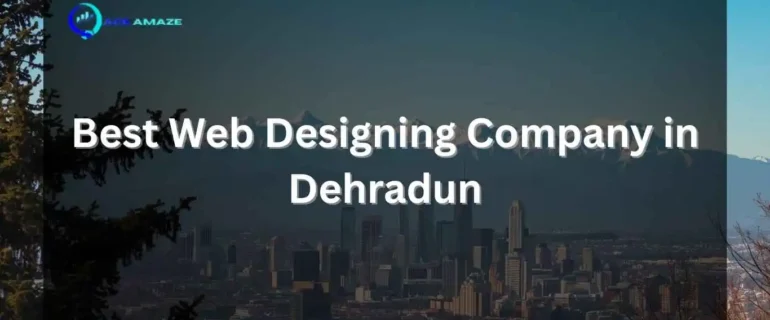 Best Web Designing Company in Dehradun Best Web Designing Company in Dehradun — Ace Amaze digital agency promotional banner with city skyline background