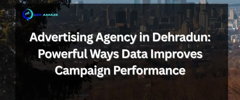 Advertising agency in Dehradun analyzing campaign data on a performance dashboard