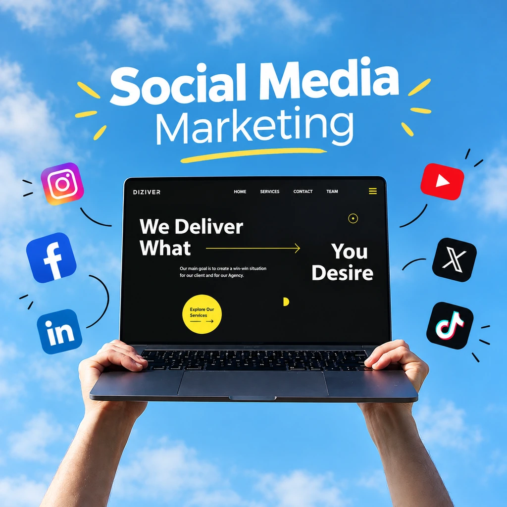 Website development and social media marketing services by a website development company in Dehradun.